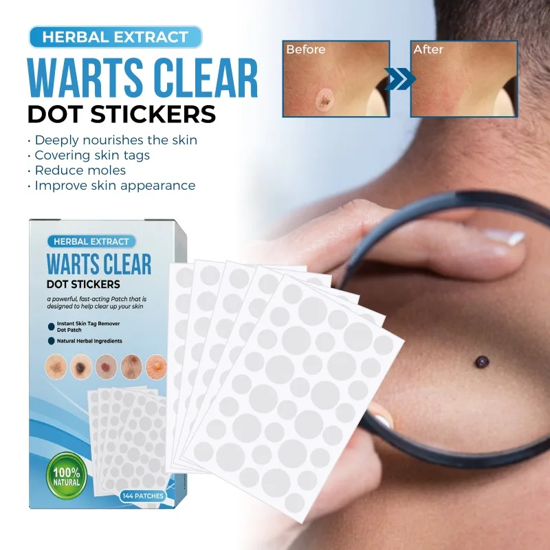 

144pcs/box Mole Wart Remover patch corns Warts Acne Pimple traceless Treatment Sticker calluses Invisible Skin Tag Face Care