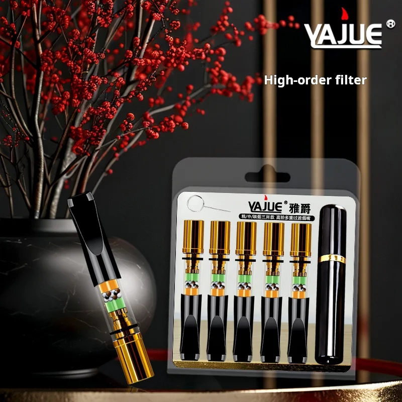 5 sztuk/pudło Nowy wysokiej klasy uchwyt na papierosy z filtrem trzech zastosowania potężne wielokrotne filtry akcesoria do papierosów prezent