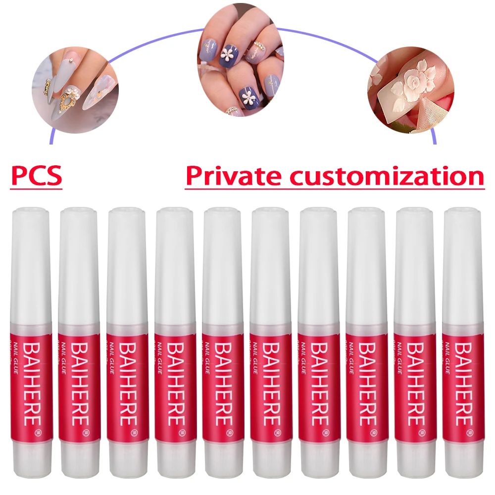 

50 PCS Nail Glue for Acrylic Nails Nail Tip Glue Professional Nail Glue False Nail Tips Glue for Broken Nails Super Adhesive