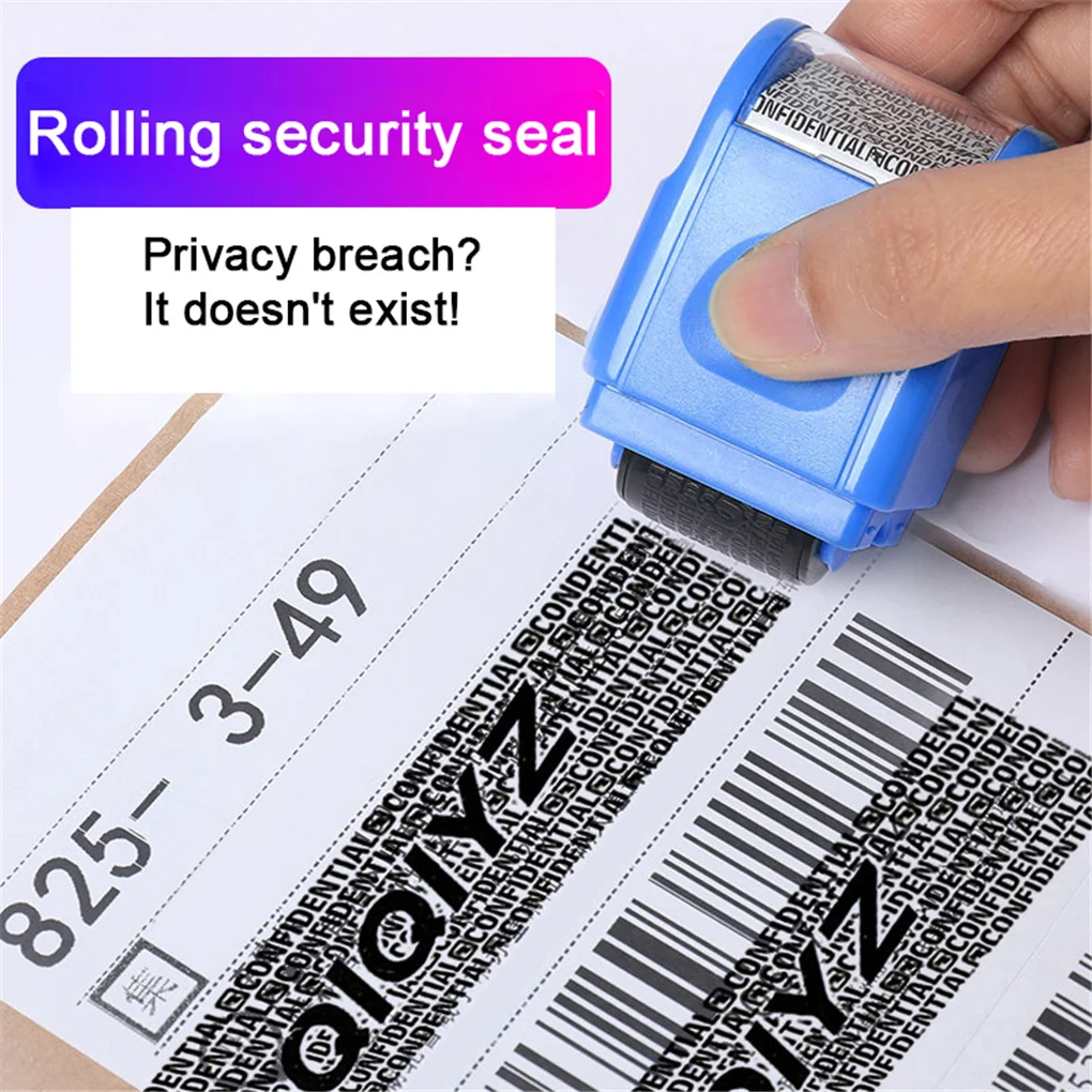 

1pc Roller Stamp ID Protection Confidential Guard Information Data Identity Address Blocker Roller Stamp Tool