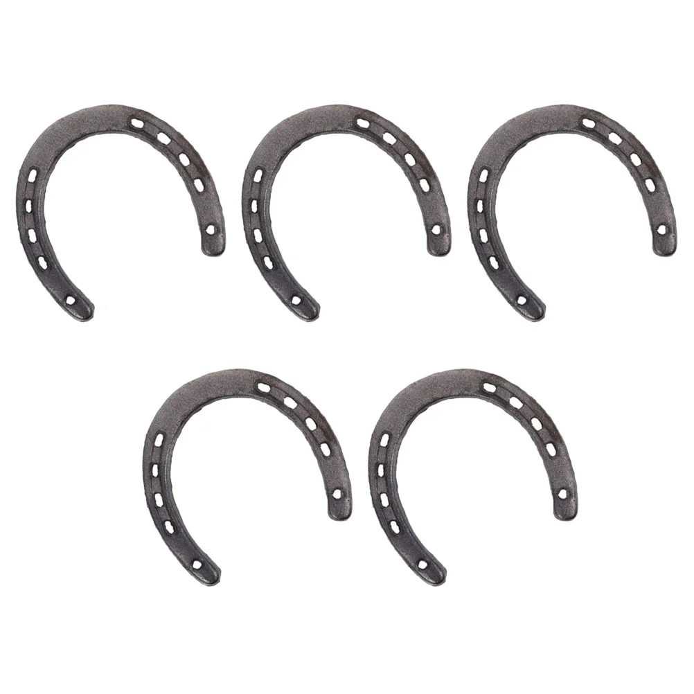 

5Pcs Novel Horseshoe Wall Decor Horseshoe Shaped Metal Pendant Horseshoe Sculpture