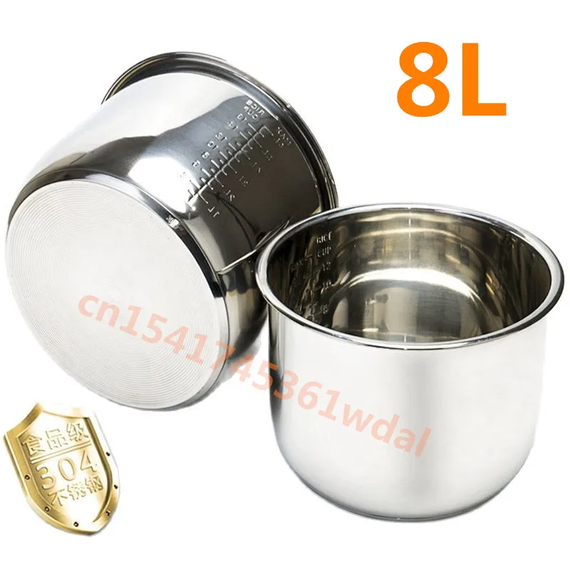 Liner 304 Stainless Steel Liner Rice Cooker Liner Pressure Cooker Double Bottom Liner Thicken Inner Pot