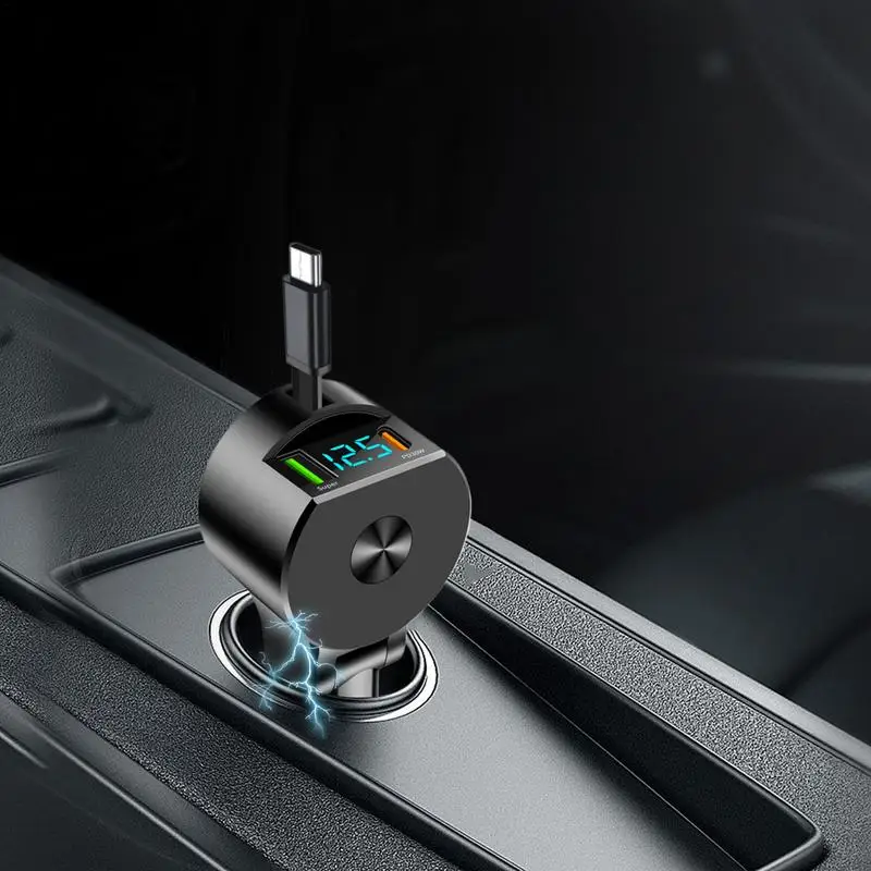 Быстрое зарядное устройство USB для автомобиля быстрая зарядка выдвижной дизайн