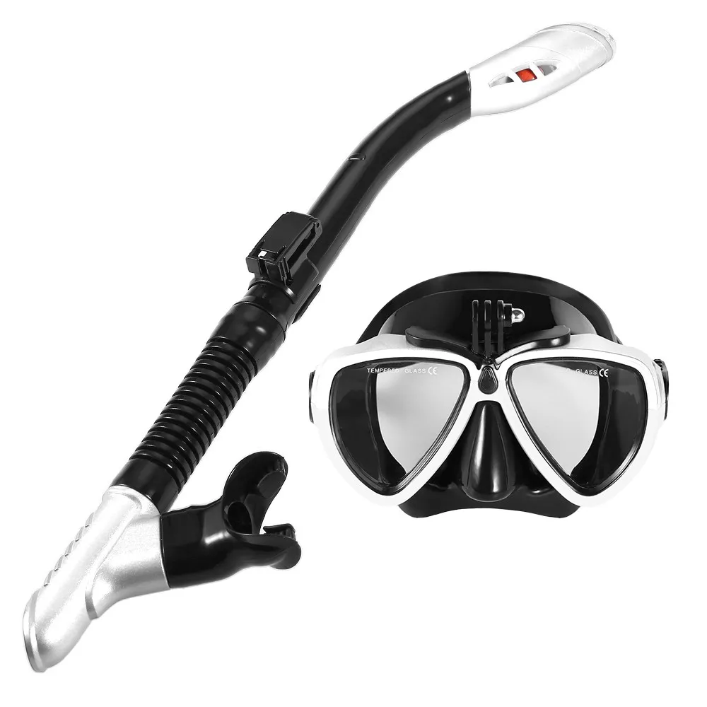 

Snorkel Gear Set Snorkel Tube Fin Tempered Diving Mask for Adult