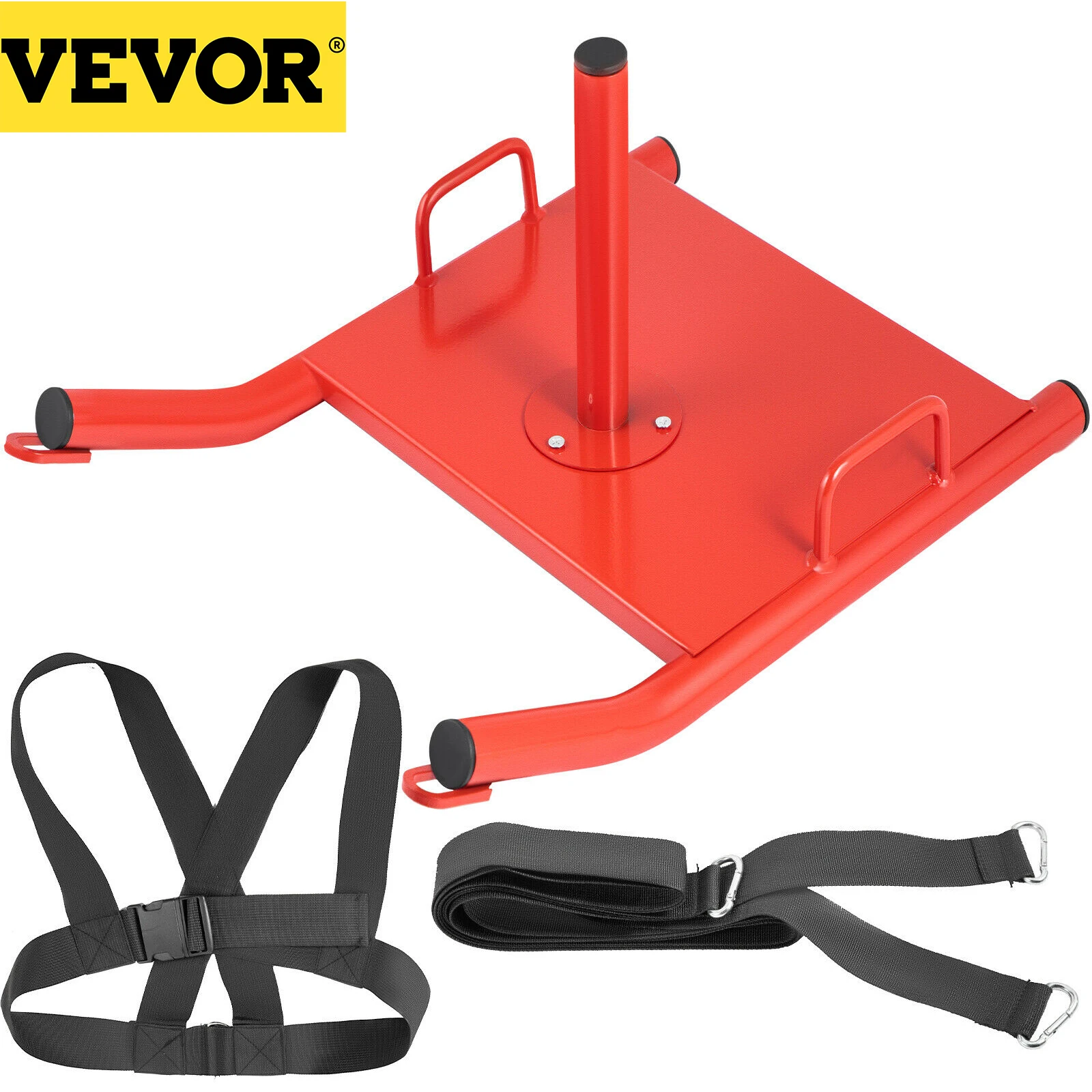 

VEVOR Weight Sled Power Speed Sled W/ Adjustable Shoulder Harness Strength Training Running Football Fitness Max Capacity 500LBS