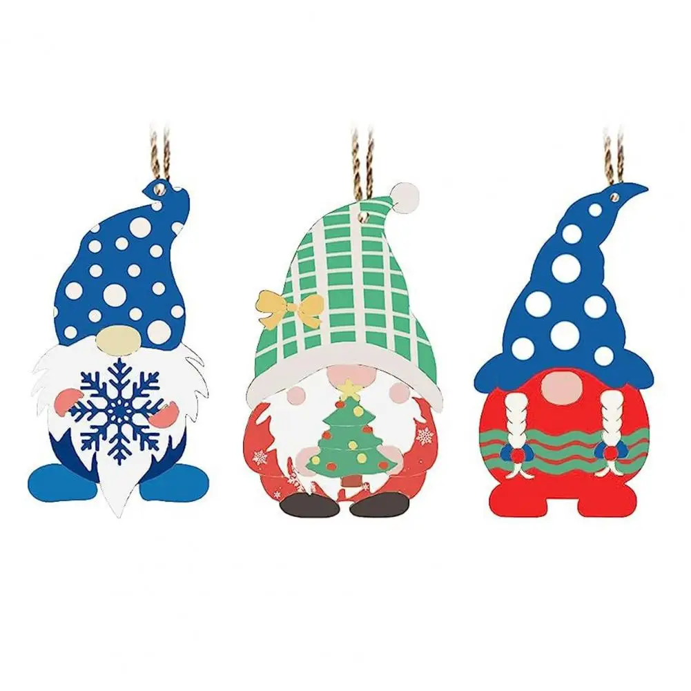 

Easy to Hang Christmas Decor Diy Christmas Decorations Eco-friendly Wood Christmas Pendants Festive Diy Santa Tree Decorations