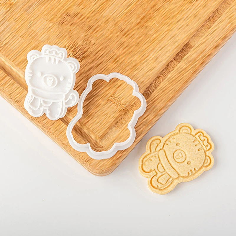 

Tiger year cartoon animal DIY Embossing Stencil Cookie Cutter Mold Biscuit Clay