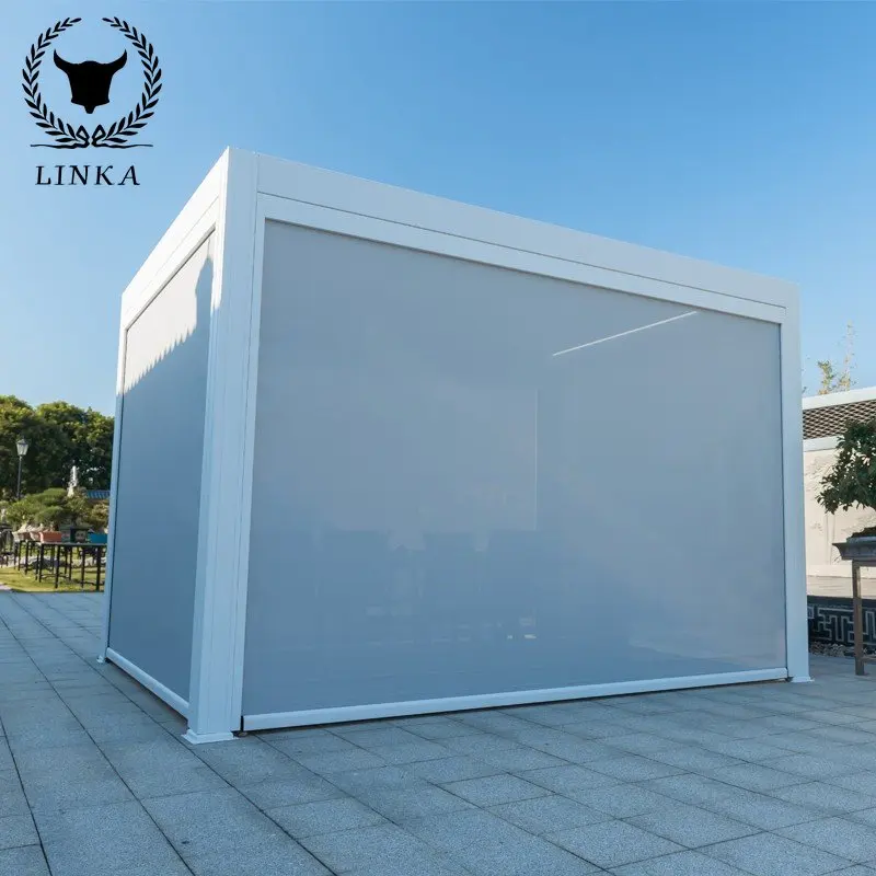 

4x4m Customized Pergole Aluminium Outdoor Waterproof Motorized Louvered Aluminium Pergola