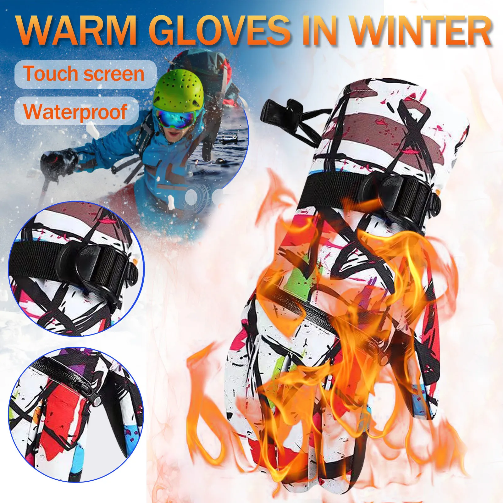 

Непромокаемые зимние перчатки теплые лыжные и женские перчатки мужские перчатки зимние аксессуары