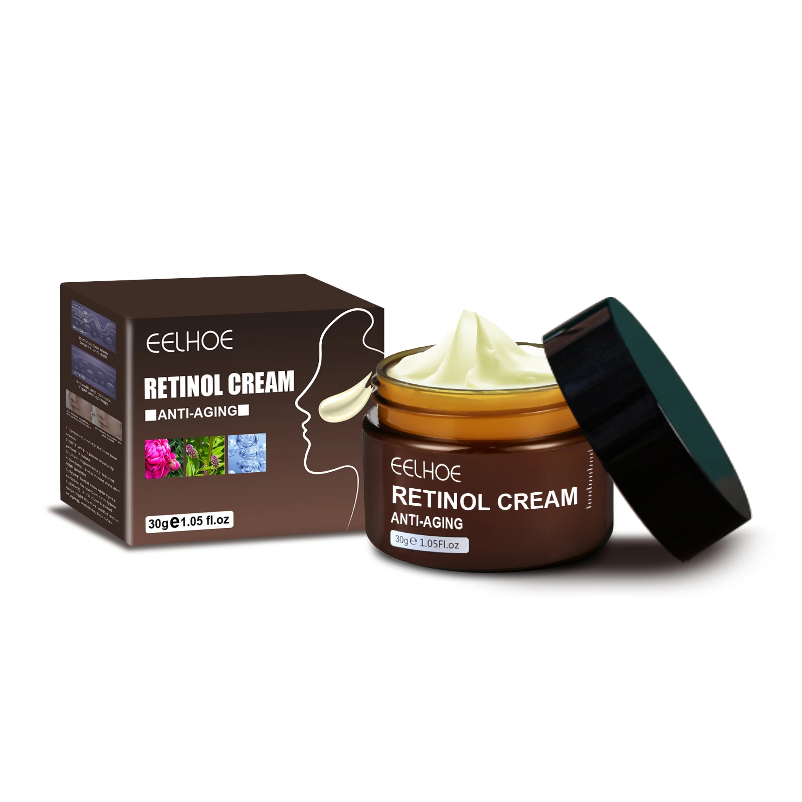 

EELHOE Retinol Gesicht Creme Verbessern Falten Trockenheit Straffende Hebe Anti-Aging Gesichts Creme Haut Aufhellung