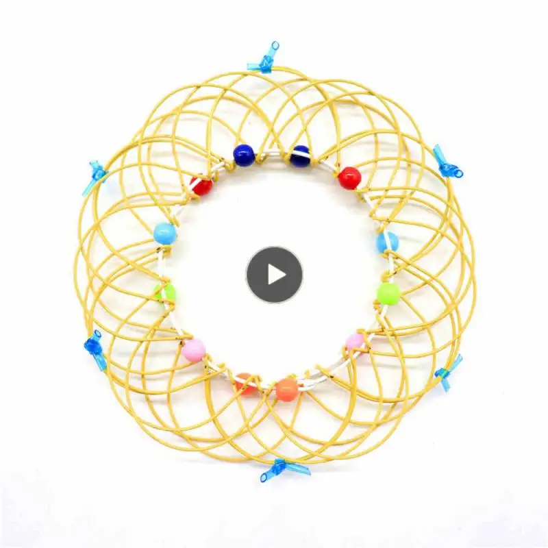 

Decompression Mandala Toy DIY Crafts Variable Flower Basket Mild Steel Wire Loop Handmade Flip Folding Puzzle Modeling Beads Toy
