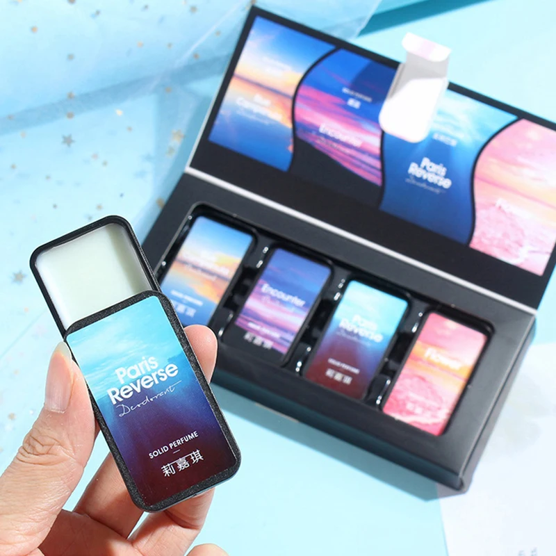 

Solid Perfume Fragrances Men Solid Perfume Ladies' Balm Natural Fragrance Deodorant Body Antiperspirant Portable Case Women Men