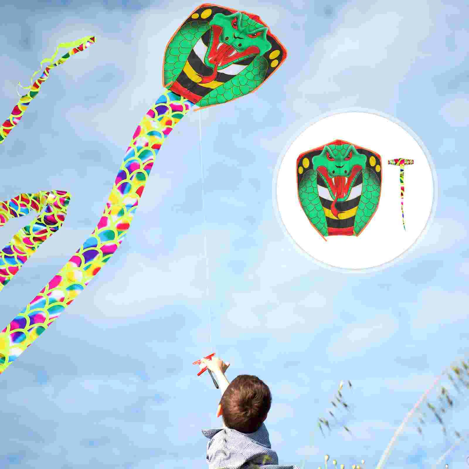 

Kitekidseasysnake Children Animal Huge Flyer Giant Tails Ochild Utdoor Game Adults 3D Ophidiankites Tail Flying Park Rainbow