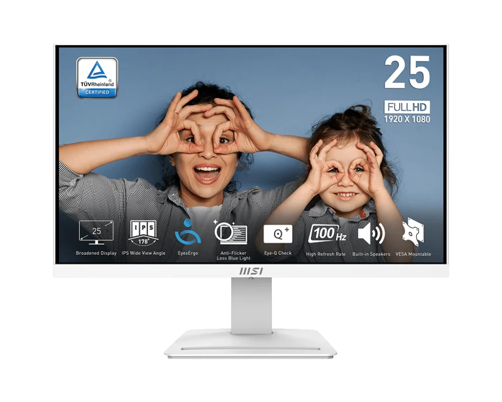 Монитор MSI MP253W 24 5-дюймовый дисплей IPS-панель 1k100 Гц с динамиком DP+HDMI+VGA PORT