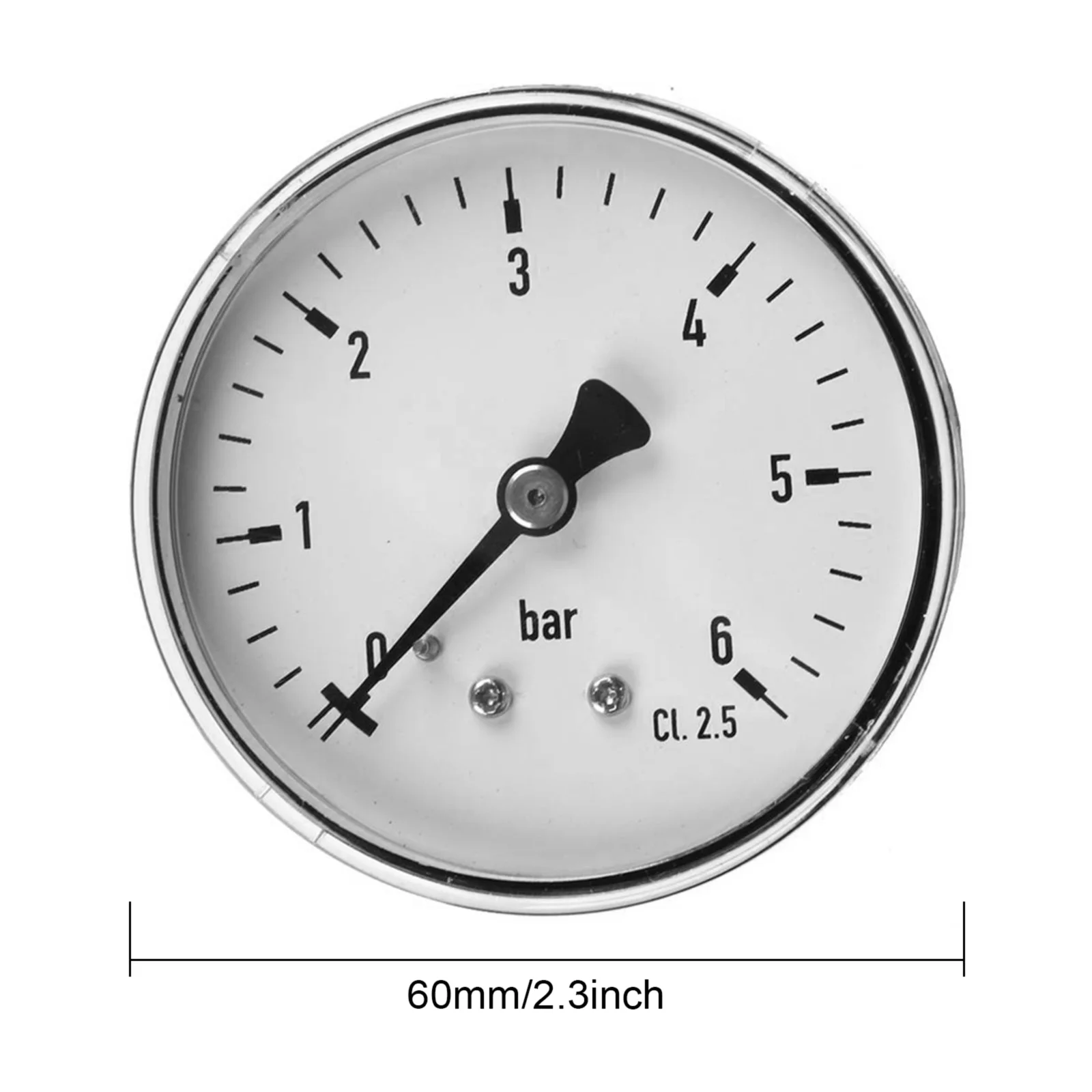 

1 4 Male NPT Thread Mount 0-6bar Pressure Gauge Manometer Dial Plate for Fuel Air Oil Water Pressure Measuring Tools
