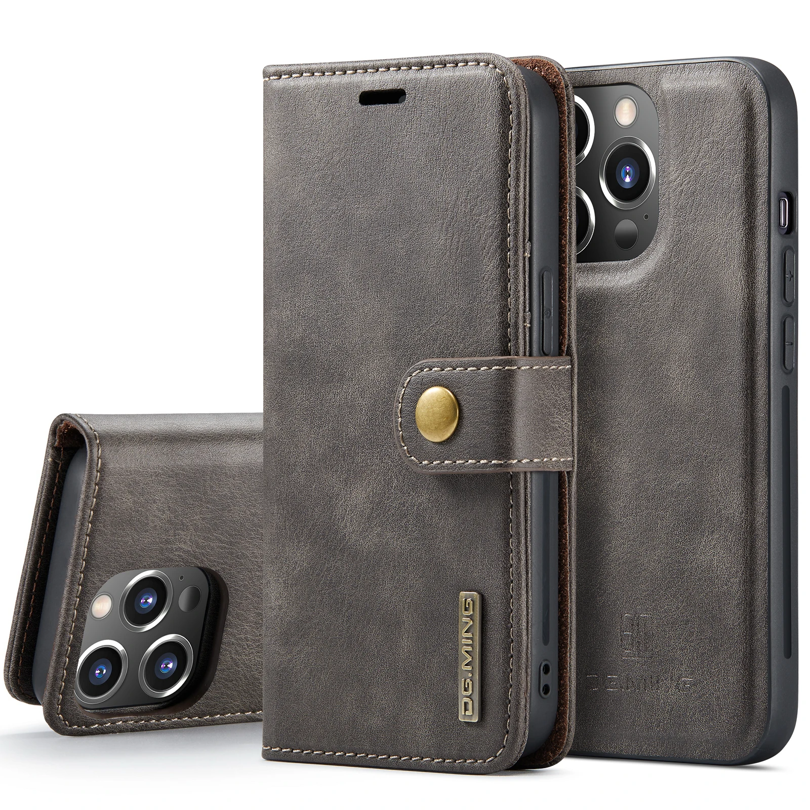 

DG.Ming For iPhone 14 13 12 11 Pro Max Xs Max Xr Luxury Leather Magnetic Wallet Phone Case for iPhone 7 8 Plus SE2020/22 6 Plus
