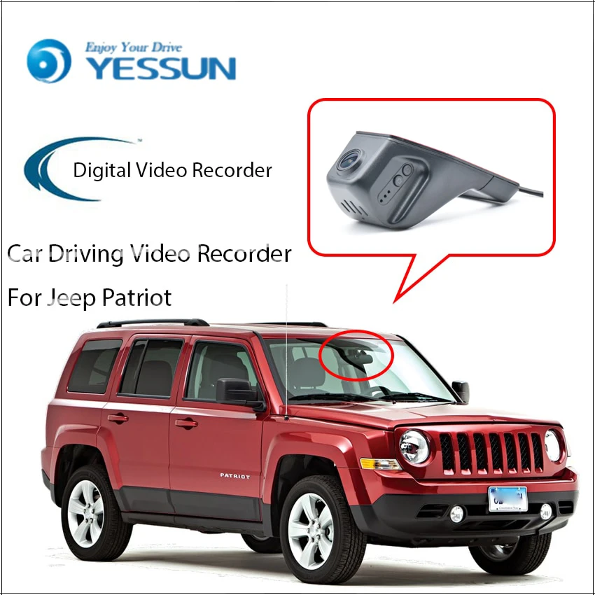 

YESSUN Автомобильный HD 1080P DVR цифровой видеорегистратор для Jeep Патриот фронтальная камера тире не обратная парковочная камера