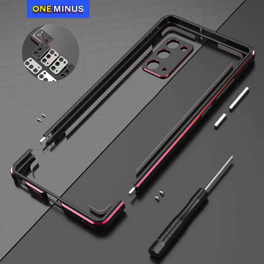 

For Samsung Galaxy Note 20 Ultra Case Aluminum Metal Bumper Frame Slim Cover Protective Shell Phone Coque+ Carmera Protector