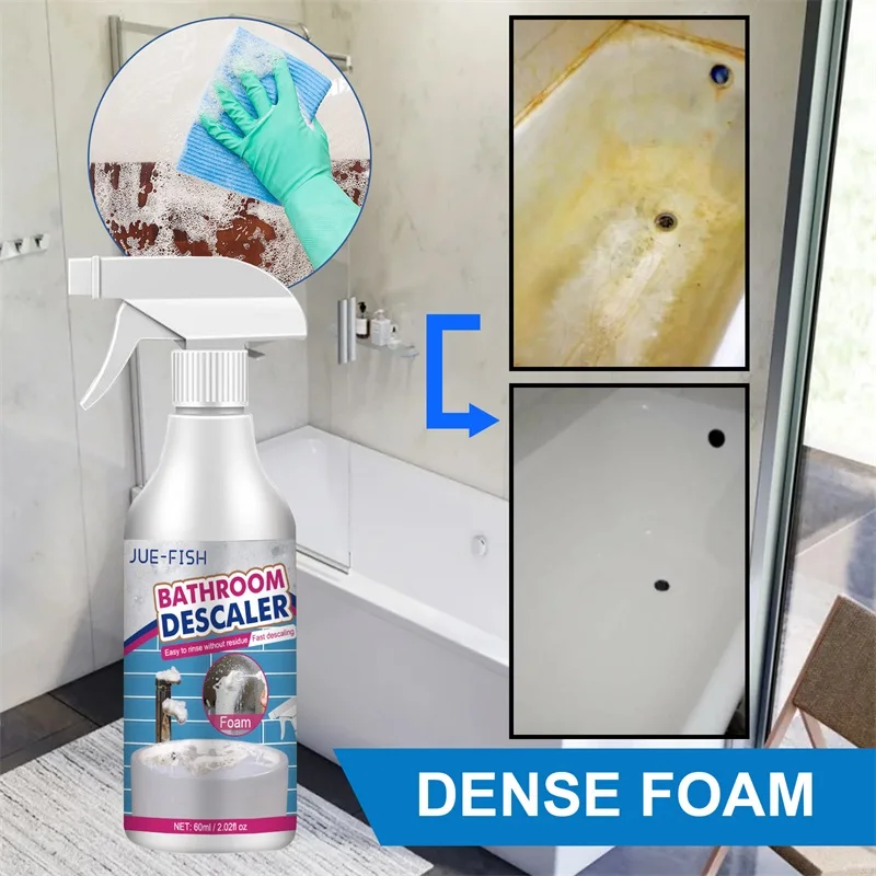 

180ml/60ml Bathroom Cleaner Spray Powerful Out Stains Remover Quickly Remove Mold Descale Toilet Home Cleaning Accessories