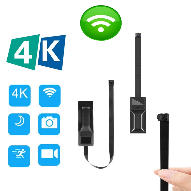 

Мини Беспроводная Wi-Fi камера HD 4K P2P/AP сетевая H.264 Микро ip камера ночного видения Обнаружение движения видеорегистратор