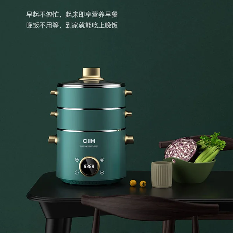 

electric steamer household large-capacity multi-function three-layer steaming can be reserved