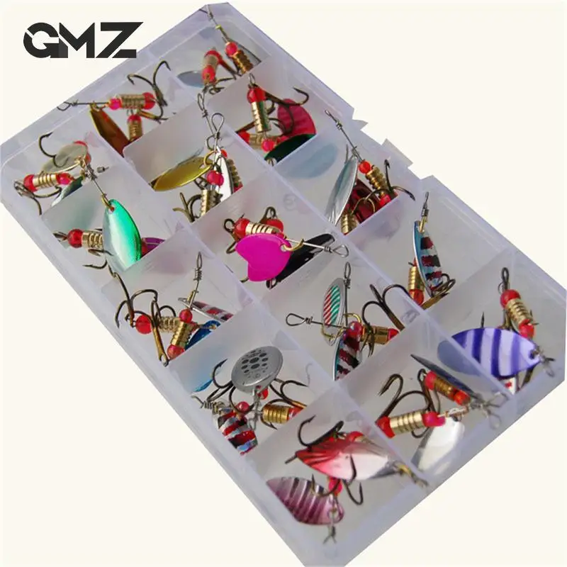 

Набор рыболовных приманок 30 шт./лот, Набор цветных вращающихся искусственных приманок для речной заводской форели, щуки, окуня, уличные рыбо...