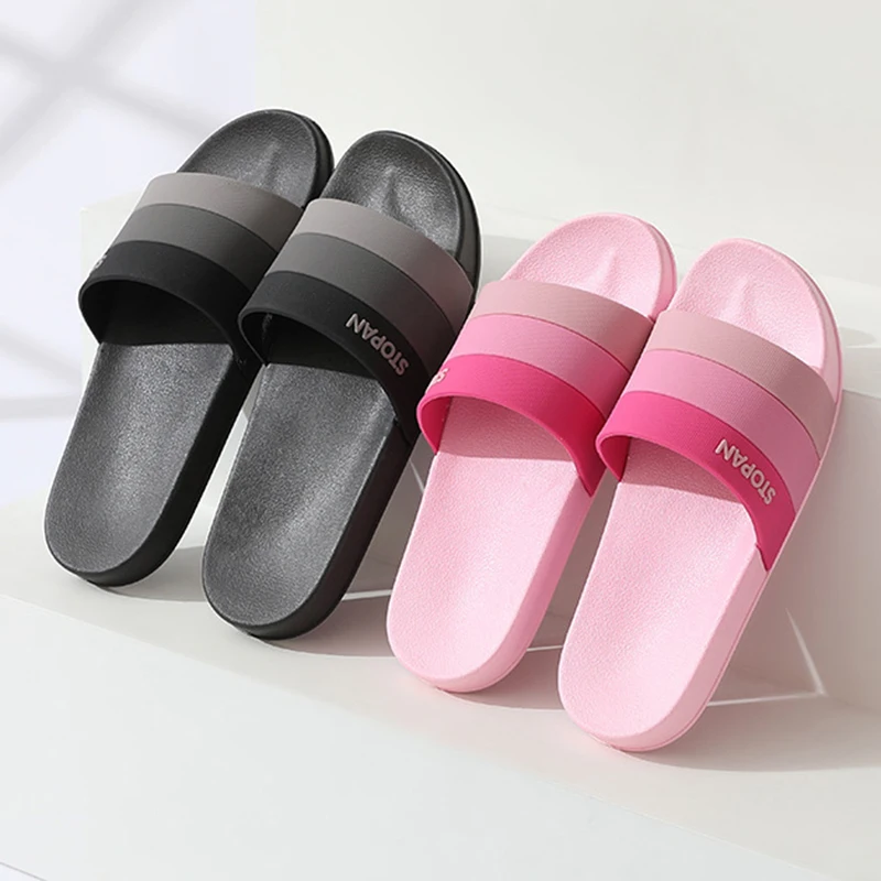 

Women Summer Slippers Men Home Bedroom Slippers Comfortable Soft Slides Non-slip Barthroom Slippers Plus Size 46 Unisex Slides