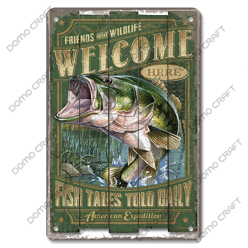 

Металлический постер охота рыбалка 20х30 см