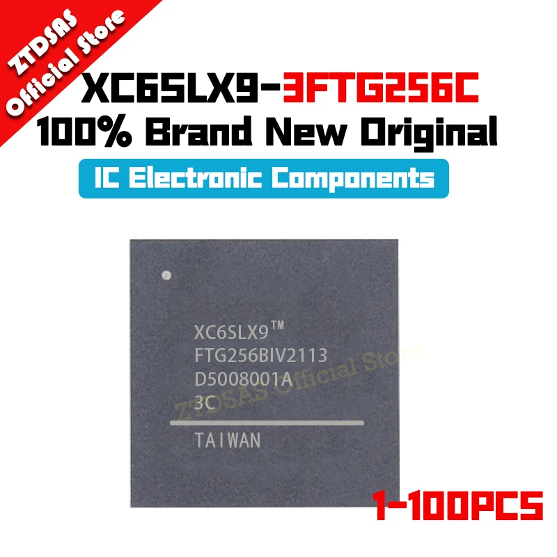 1-100Pcs XC6SLX9-3FTG256C XC6SLX9-3FTG256 XC6SLX9 XC6SL IC MCU FTBGA-256 Chipset