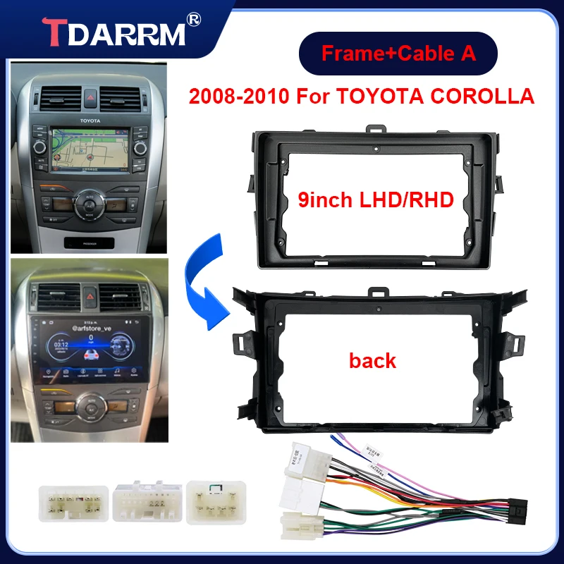 Рамка DVD-видео аудио стерео панели для Toyota Corolla E140/150 2006 2007-2013 автомобильная