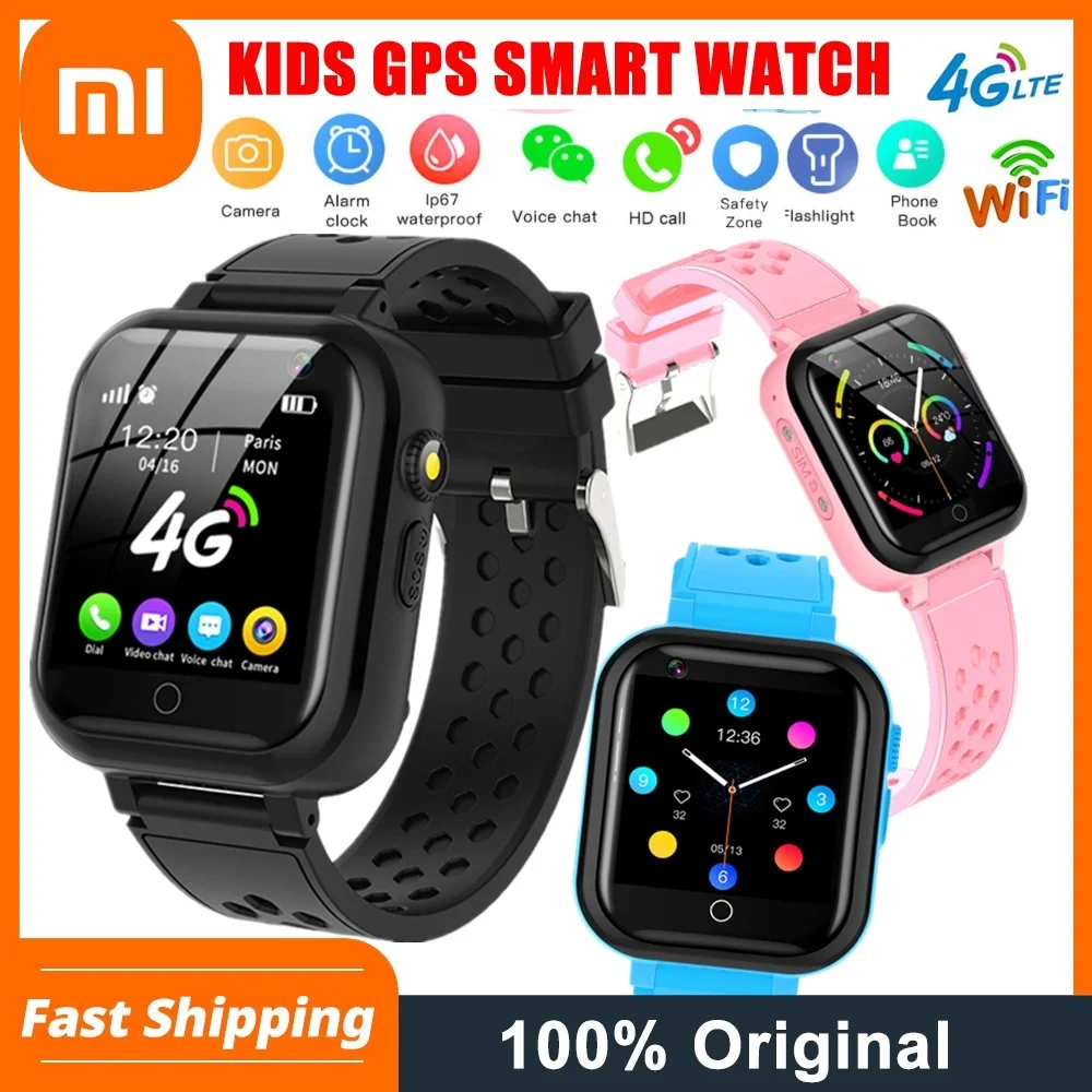 

Xiaomi T16 4G Kids Smart Watch GPS WIFI LBS Location Flashlight IP67 Waterproof SOS HD Video Call Remote Control Children Watch