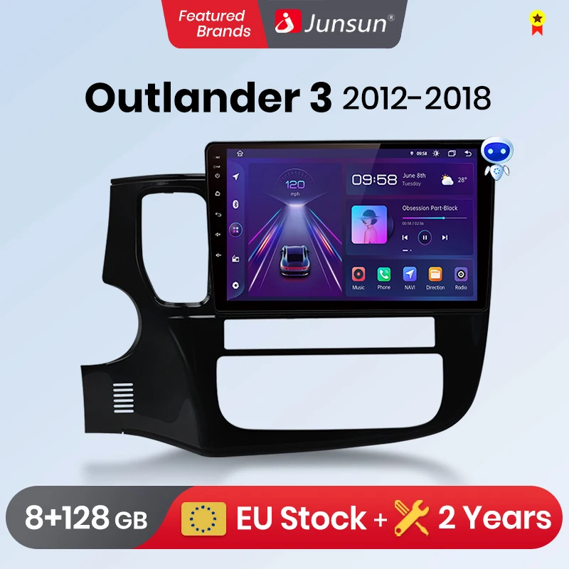 Автомагнитола Junsun V1pro 2 din Android для Mitsubishi Outlander 3 GF0W GG0W 2012-2018 | Автомобили и мотоциклы