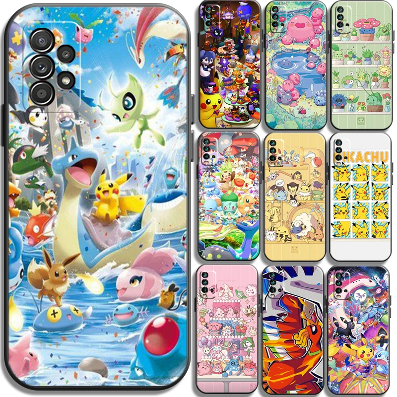

Pokemon Pikachu Phone Cases For Xiaomi Redmi Note 10 10S 10 Pro POCO F3 GT X3 GT M3 Pro X3 NFC Cases Carcasa Soft TPU Funda