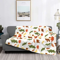 thanksgiving blanket cover fall autumn flannel plush blanket home sofa print soft warm bed cover