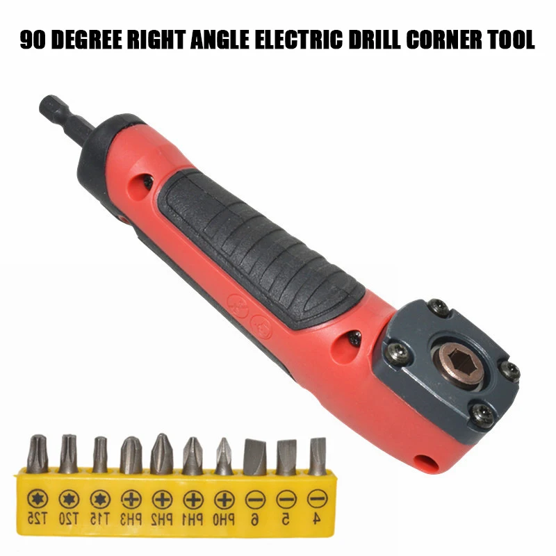 

90 Degree Corner Device Screwdriver Repair Device Manual Electric Drill Corner Device Repair Drill Bit Corner Adapter