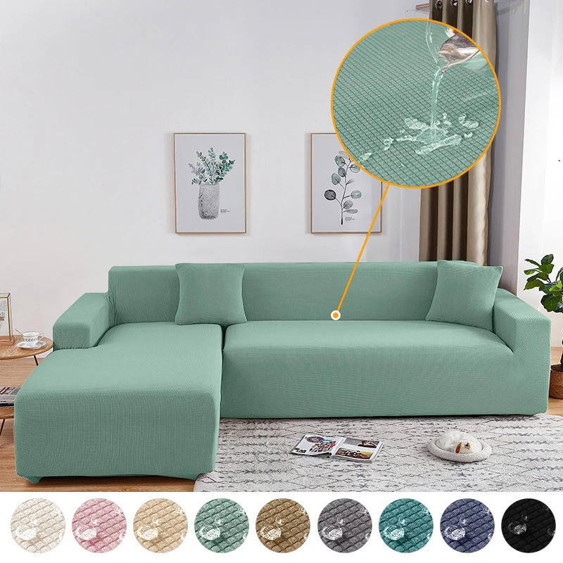 

ETERNAL Waterproof Elastic Sofa Covers Armchair Slipcovers L Shaped Couch Cover Furniture Protector For Living Room 1/2/3/4 Seat