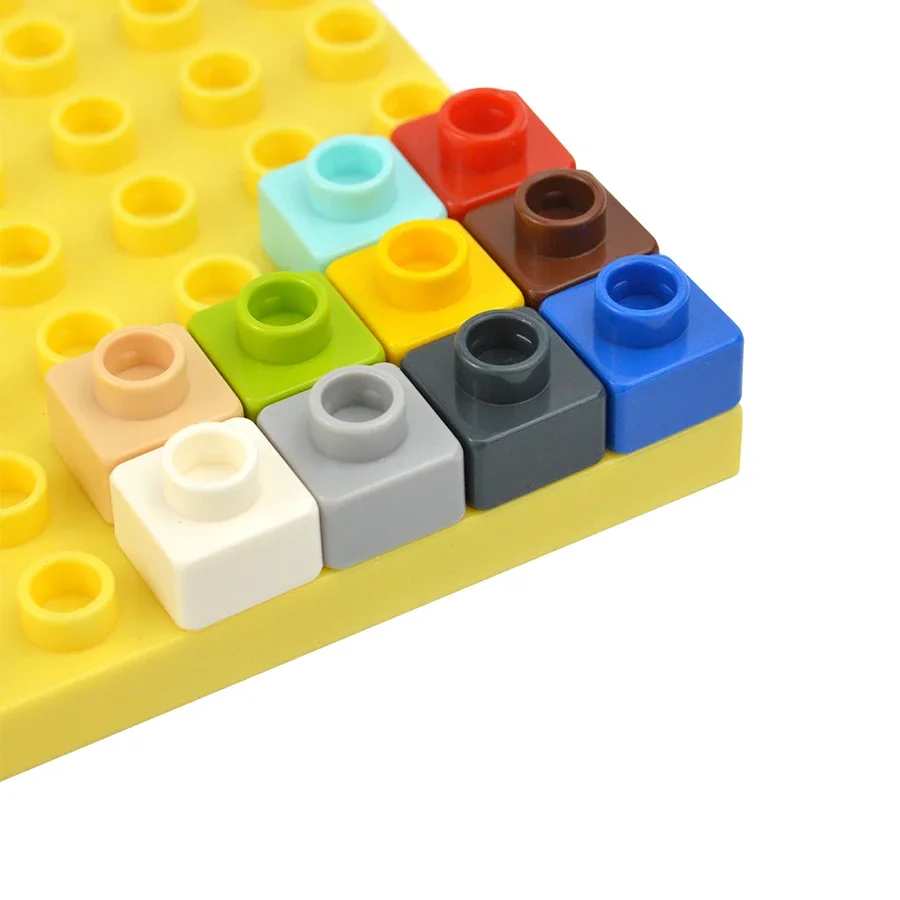 30 шт. тонкие строительные блоки большого размера 1x1 точек красочные классические