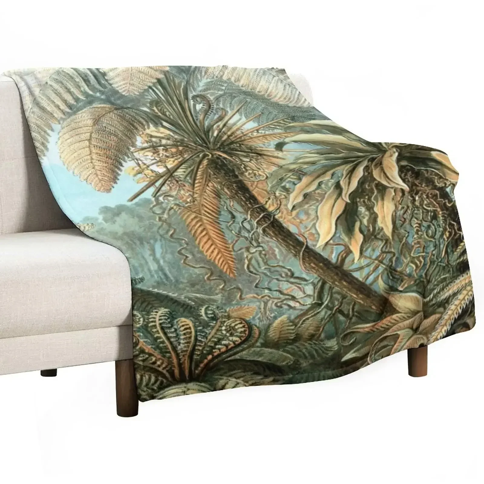Дизайнерское одеяло Haeckel Filicinae 92 для дивана тонкие одеяла