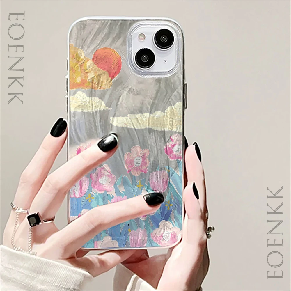 Чехол для телефона с принтом солнечного света iPhone 14 12 13 11 15 16Pro Max XS X XR 7 8 16 15Plus SE2022