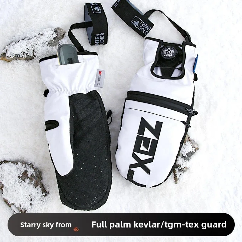 Зимние лыжные перчатки водонепроницаемые для сноуборда снегохода велоспорта