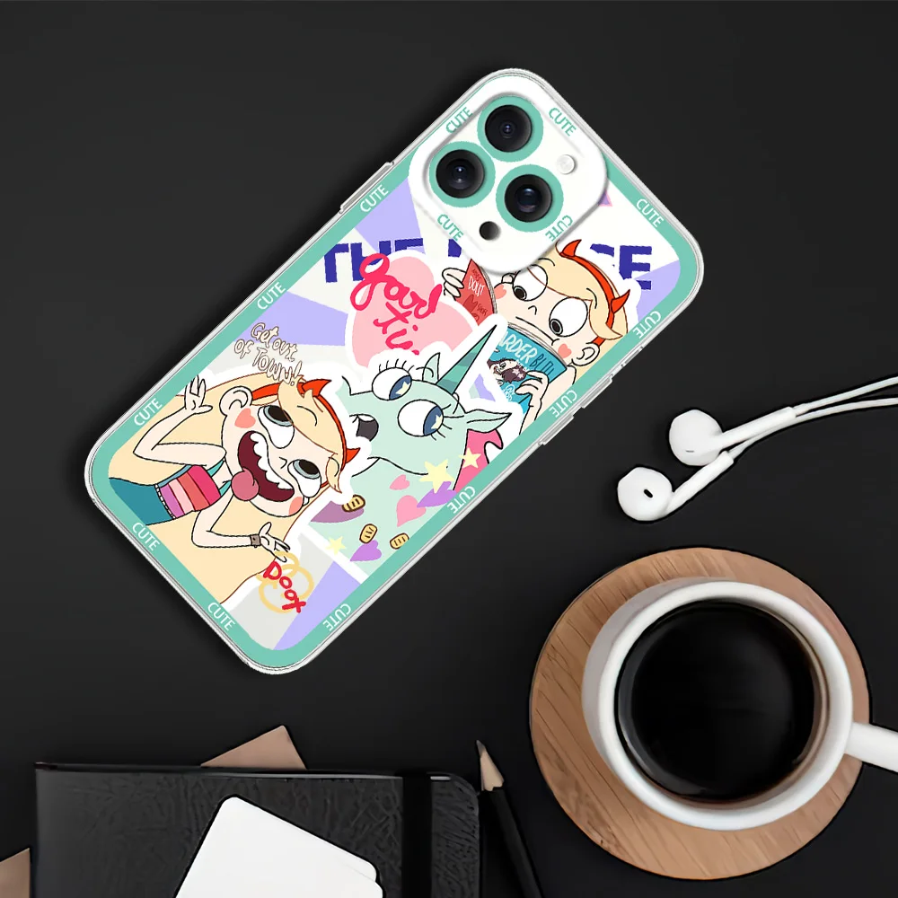 MINISO Прекрасный S-Star против F-Forces of Evil для iphone 11 12 13 14 15 16 прозрачный корпус Mini Plus Pro Max