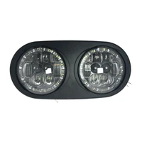 5 75 inch black housing motorcycle lighting system led lights for road glide dual headlights