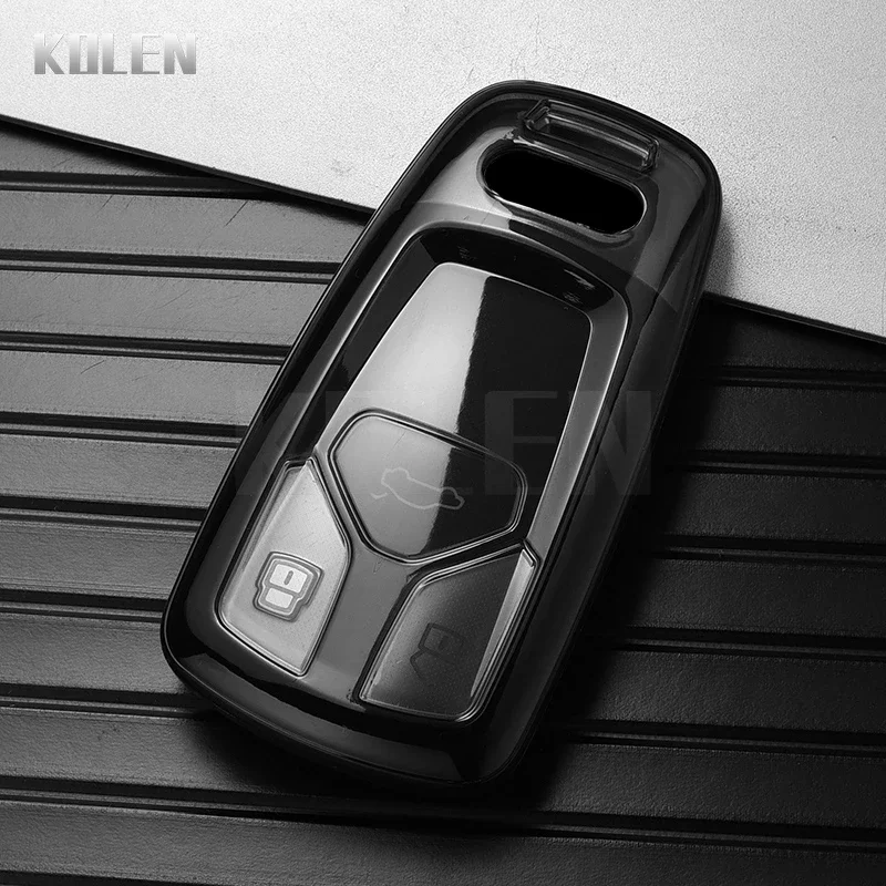 

Чехол для автомобильного ключа из ТПУ для Audi A4 B9 A5 A6 8S 8W Q5 Q7 4M S4 S5 S7 TT Mk3 TTS TFSI RS, аксессуары для защиты ключей, брелок