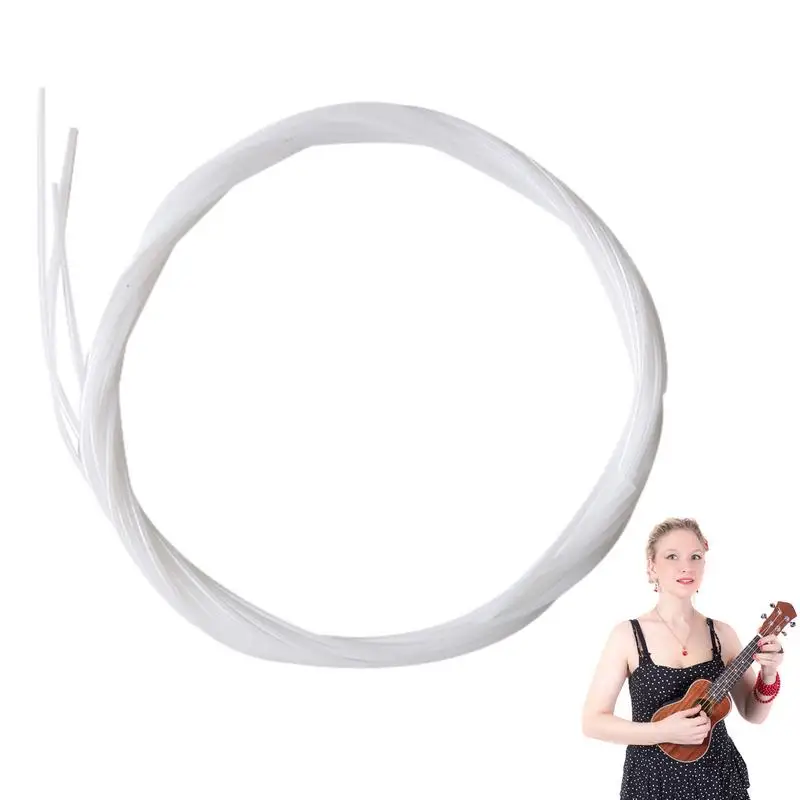 

4 Pcs/Set Strings Replacement Part For 21 Inch 23 Inch 26 Inch Stringed Instrument Nylon Ukulele