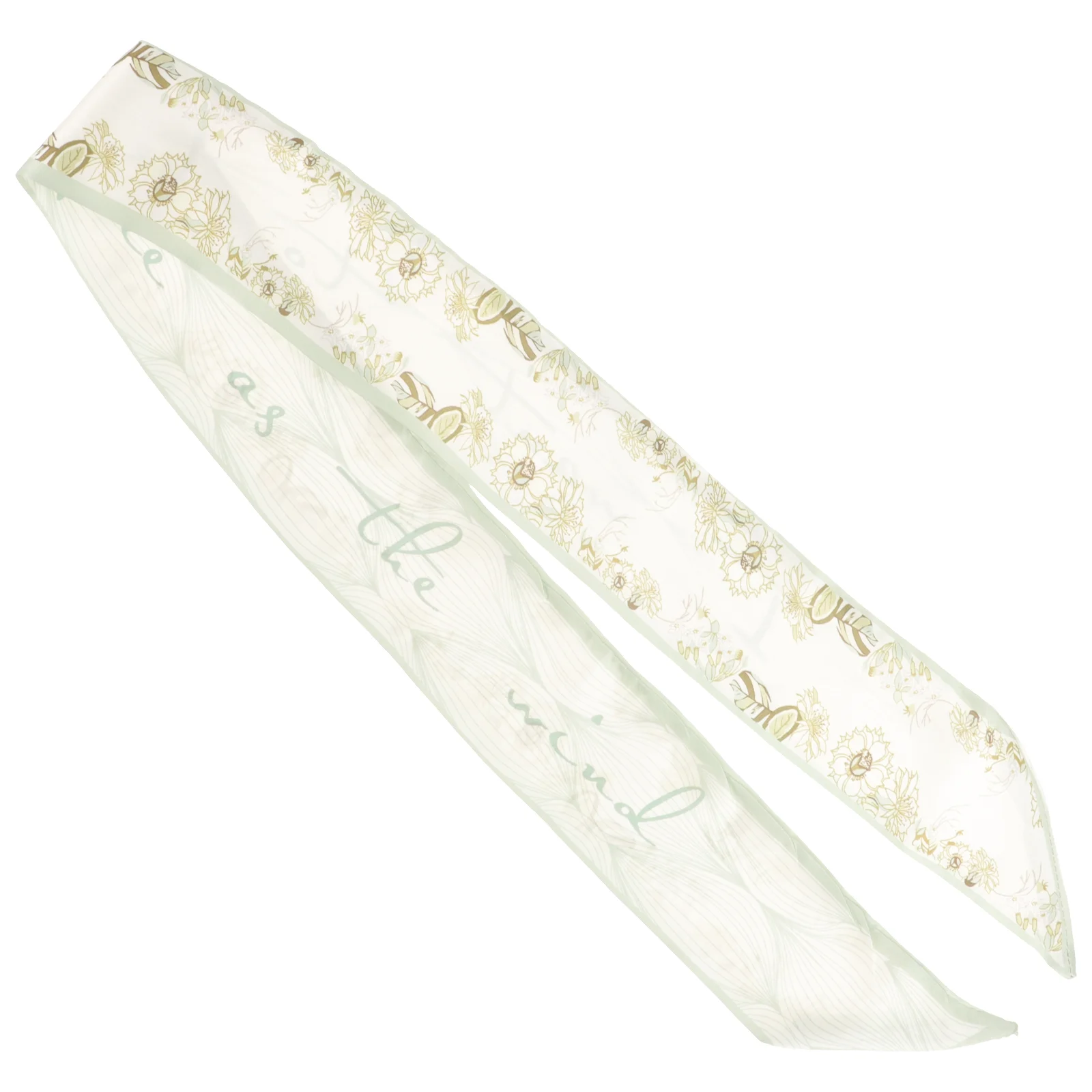 

Hair Neck Scarf Women Hair Ribbon Silk Green Headband Hair Head Band Fashionable Neckerchief
