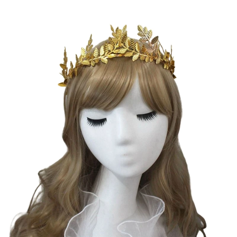

634C Halo Crown барокко тиара Корона головная повязка Женская Золотая Серебряная корона волос Косплей головной убор