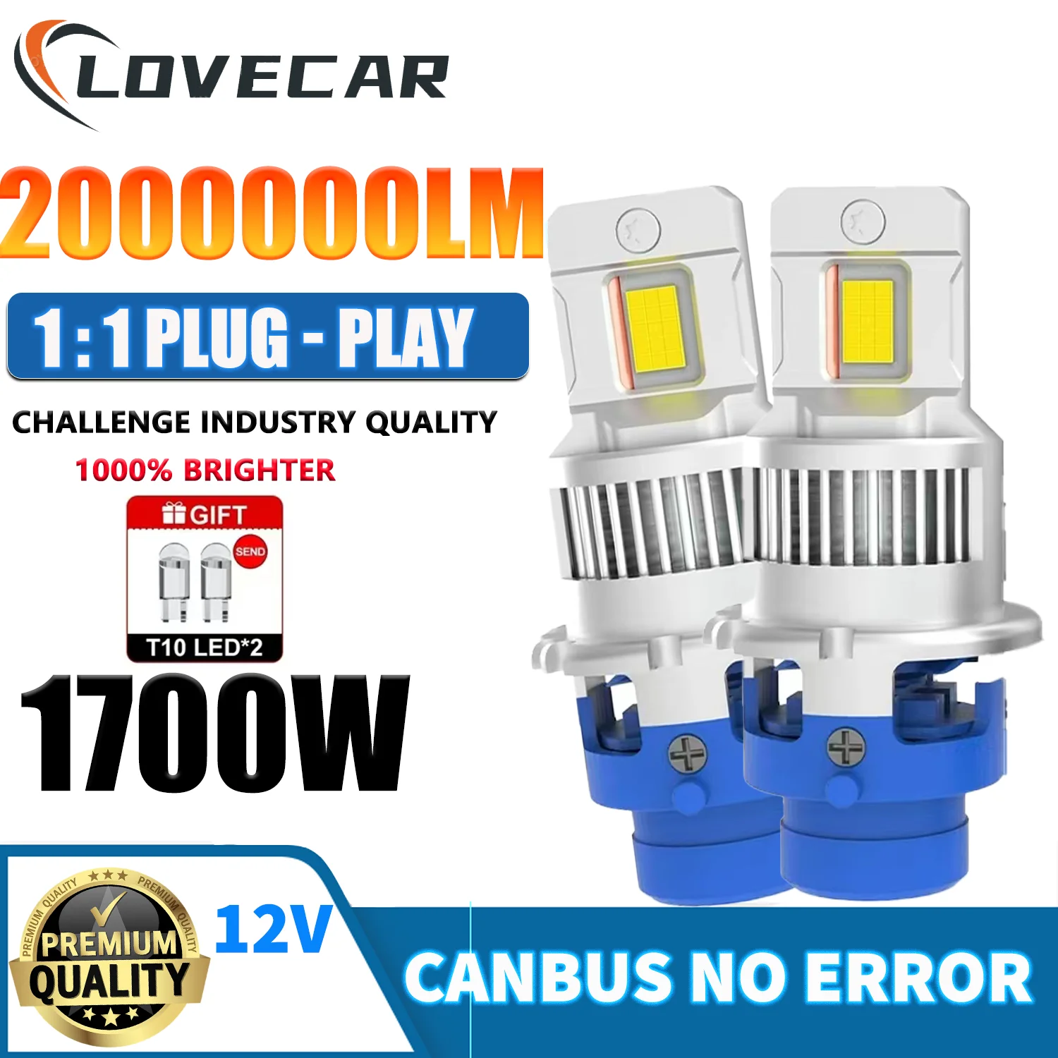 Фото JUZIXING D2S D4S Ксеноновая автоматическая лампа для фар 6000K 2000000 LM No Error Plug&Play для светодиодного маяка, светодиодная лампа, турбо-автомобильная лампа №1