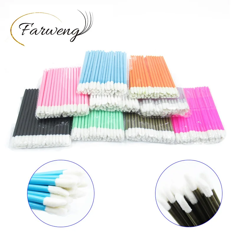 

100PCS/Bottle Eyelash Extension Cleaning Swabs Lash Lift Glue Remover Applicators Microblade Makeup Micro Brushes Tool