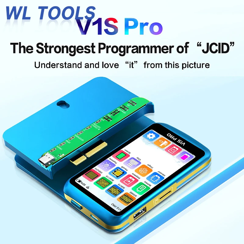 

JCID V1S PRO Programmer with BGA315 BGA110 BGA70 Socket for iPhone 6-14 Nand Flash Read Write &Format/Screen True Tone Fix