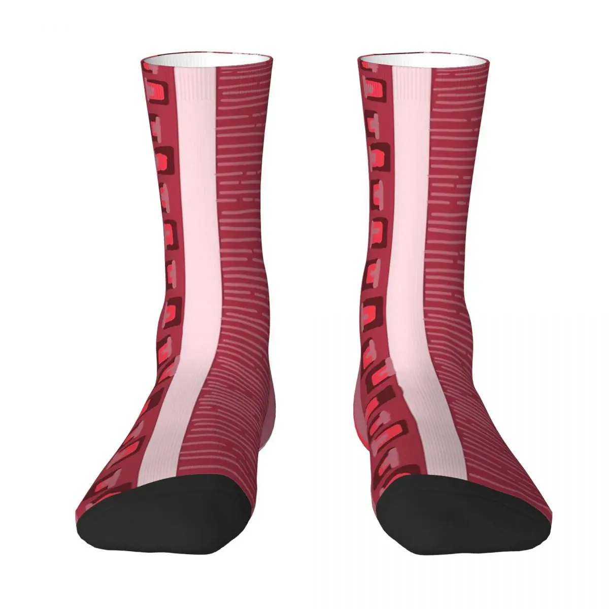 Moody Ethnic Red Stripes Adult Socks,Unisex socks,men Socks women Socks